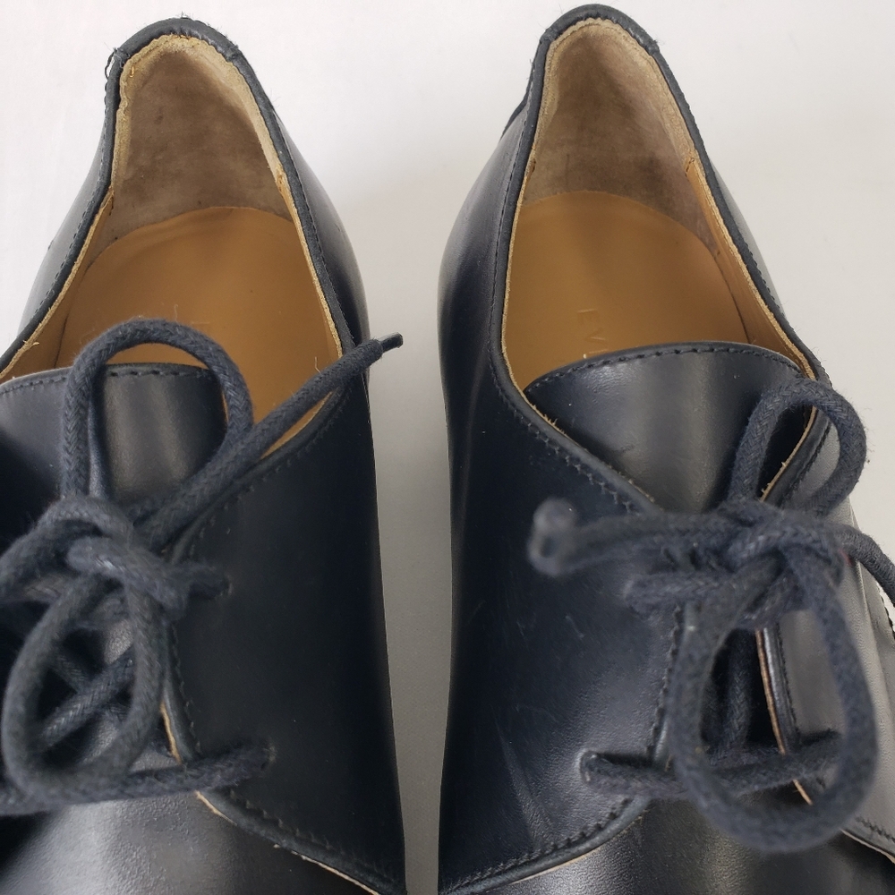 Everlane Black Leather Women's Oxfords Lace up Size 9 Made in Italy - Picture 5 of 14